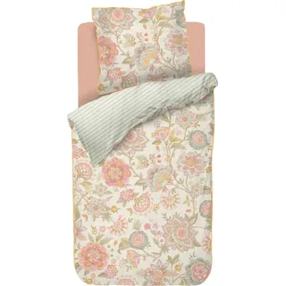PiP Studio Bettwäsche Wendebettwäsche "Bombay Bold", Baumwolle, Perkal Streifen/Blumen braun