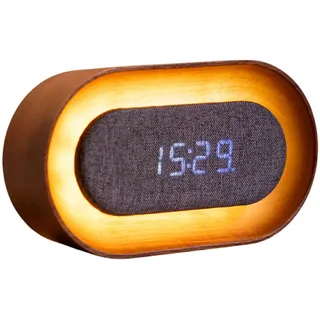 Gingko Lumos Wecker oval braun