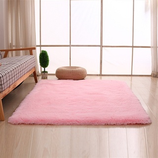 CAMAL Teppiche, Rechteck Waschbarer Seide Wolle Material Teppich für Wohnzimmer und Schlafzimmer (80cmX120cm, Rosa)