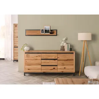 MASSIVMOEBEL24.DE Sideboard 175 x 85 x 45 cm Schwarz
