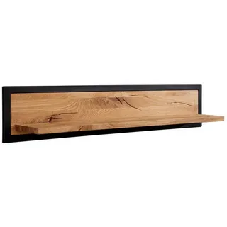 MASSIVMOEBEL24.DE Wandregal 120 x 22 x 24 cm Wildeiche natur geölt Beige
