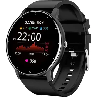 Smartwatch, Fitnessuhr, Fitness Armband, Uhr Sportuhr, IP67 Wasserdicht, für Damen und Herren Uhr mit Pulsmesser und Schlafmonitor, Sportuhr Schri...