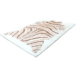 Teppich »Rabbit Animal 400«, rechteckig, Kuscheliger Hochflorteppich, per Hand getuftet, mit Baumwollrücken, 51025448-0 Elfenbein / Taupe / Weiß 30 mm