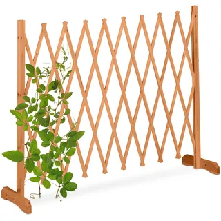 Relaxdays Rankgitter aus Holz 275 x 90 x 28 cm Orange