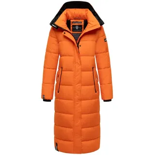 Navahoo Steppmantel Isalie zeitloser Wintermantel mit abnehmbarer Kapuze orange S (36)