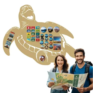 Anwicar Magnettafel Tiermotiv Gold 40x50 cm | Magnetisches Stahlboard für Magnete, Fotos und Notizen, Beschreibbar, Montageset inklusive