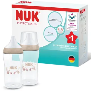 NUK Perfect Match Babyflasche 260 ml Transparent, Beige Polypropylen PP