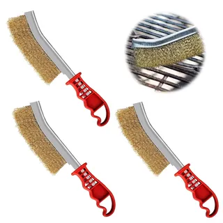 3 Stück Messingbürste Grill,Messingbürste,Grillbürste Messing,Messingbürste Gril