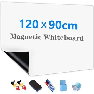 Famanu Whiteboardfolie 120 x 90 cm - Magnetisch, selbstklebend, inklusive Marker und Zubehör