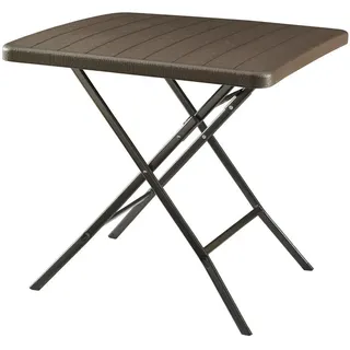 [en.casa] Lillestrøm Klapptisch 78 x 78 x 74 cm Dunkelbraun