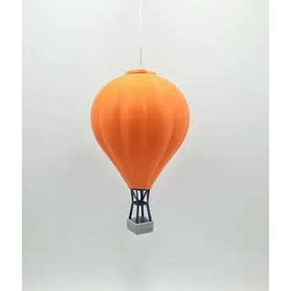 Mini-Lampenschirm Heißluftballon – 3D-gedruckt aus PLA, passend für E10-Fassung und Stern A1, Orange
