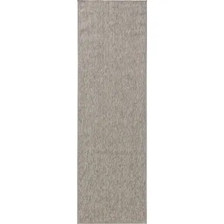 benuta In- & Outdoor Läufer Iowa Hellgrau 80x300 cm Teppich Wohnzimmer Outdoorteppich Läufer Modern Kurzflor Skandinavisch - Hellgrau