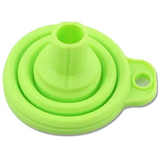 AMOYER Mini Silikon Faltbarer Trichter - Grün - Silikon - Küchen-Trichter