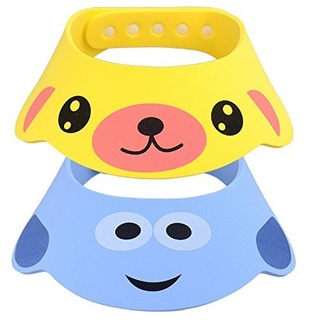 2 Stück Verstellbare Baby Shampoo Schild Kinder Schutz Badekappe mit Kappen Bad Dusche Hat