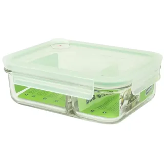 Glasslock (MCRK-092A Rechteckige Vorratsdose aus temperiertem Glas mit Ventil (920ml) Box-to-go Air Type - Mikrowellengeeignet