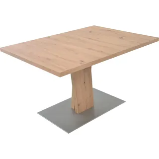 Esstisch K+W KOMFORT & WOHNEN "Giacomo II Ausziehtisch", braun (artisan eiche, artisan eiche, artisan eiche), B:130cm H:75cm T:90cm, Tische, Esstisch Ausziehbarer Esstisch, Artisan Eiche Nachbildung, mit Schiebe-Ansteckplatte, Bodenplatte MDF