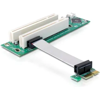 DeLock 41341 Riser PCI-Express Karte (1x Slot auf 2X Slot), Grün, Weiß