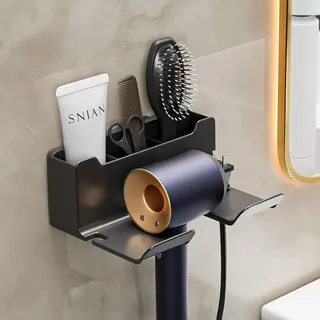 Halterung für Haartrockner und Glätteisen, Haartrocknerhalter und Glätteisenhalter Universal Wandhalterung Halterung Aufbewahrung Organizer für Baderzimmer Wohnzimmer Barbershop