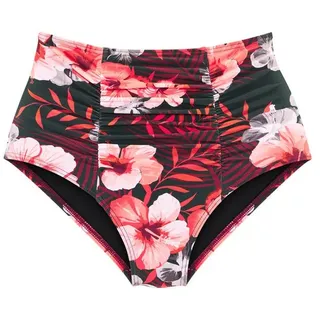 LASCANA Highwaist-Bikini-Hose Loria mit Shaping-Effekt grün|orange 36