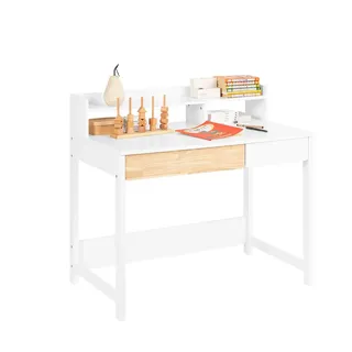 SoBuy Eckschreibtisch FWT106 Weiß