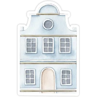 Farbklecks-Collection Regal Erweiterung für Hörfiguren, kompatibel mit Tonie-Figuren, Stadthaus 4, 25x39 cm, für 15–20 Figuren, Wandregal Kinderzimmer, handgefertigt