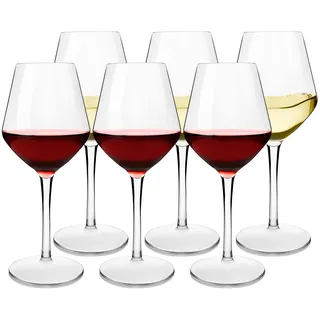 MICHLEY Unzerbrechlich Tritan-Kunststoff weingläser, Rotwein trinkglas, gläser fur Camping Party, BPA-frei Plastik Tasse 440 ml(15 oz), 6er Set