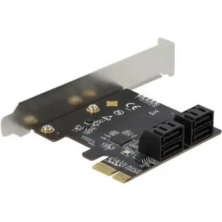 DeLock PCIe x1 4x SATA Low Profile