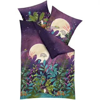 KAEPPEL Moonshine Tiere Baumwolle Bunt 135 x 200 cm + 2 x 80 x 80 cm