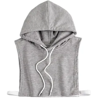 LoudSung Abnehmbarer Kapuzen Fake Kragen Pullover Halbes Hemd Bluse Winter Hoodie Baumwolle Falscher Kragen Elegant für Frauen Mädchen - 16