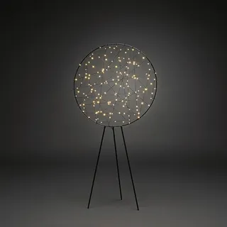 Konstsmide LED-Metallsilhouette Ring  (60 x 25 x 117 cm, Schwarz, Netzbetrieben, Lichtfarbe: Bernstein)