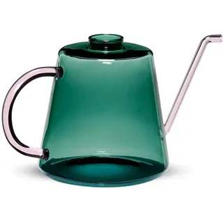 Dezain® - Gießkanne Raili 1l aus Glas – kleine Gießkanne für Zimmerpflanzen & Balkon-Blumen – Indoor Watering Can – skandinavisches Design – Mini Gießkanne in Dunkelgrün