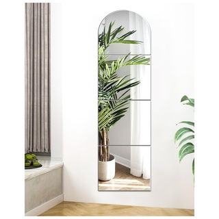 COUXILY 35,5x30,5cm HD Selbstklebende Fliesenspiegel Rahmenlos Spiegel Wandaufkleber DIY Glas Wanddekoration Dekospiegel für Aesthetic Room Decor (04-2, 4 Stück)