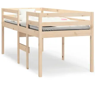vidaXL Hochbett 80 x 200 cm Kiefer massiv braun