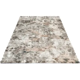 Teppich OBSESSION "My Camouflage 845" Teppiche Gr. B/L: 160 cm x 230 cm, 38 mm, 1 St., grau Esszimmerteppiche 2-farbig gemustert, besonders weich, Hoch-Tief Effekt, handgetuftet