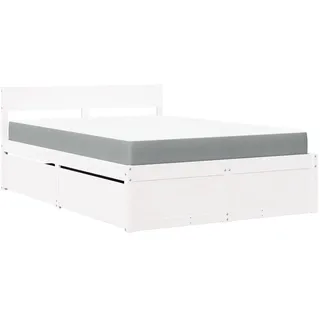 vidaXL Bett 120 x 200 cm Weiß