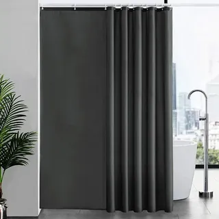 Duschvorhang, Anthrazit, Textil, 200x240 cm, Badtextilien, Duschvorhänge