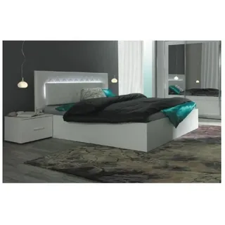 Schlafzimmer-set Panarea Bett 180x200 Cm + Led + Nachttische + Lattenrost, Erwachsenendesign