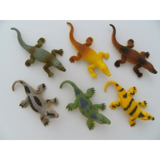 Spieltiere Krokodile, 6erSet, 8 cm, Spieltiere Spielzeug Krokodil Figuren Tier