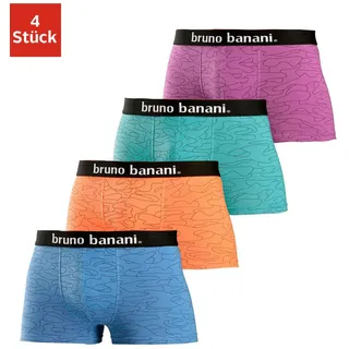 Bruno Banani Hipster Boxershorts blau / lila / orange / türkis S 4er Pack