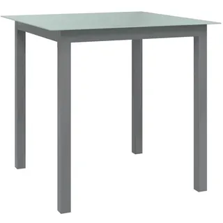 vidaXL Gartentisch 80 x 80 x 74 cm Hellgrau