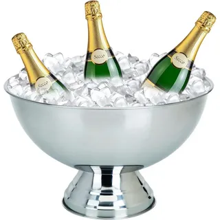 muchome XXL Champagnerschale aus Edelstahl ⌀40cm Sektkühler Schale Getränke Champagner Wein Sekt Kühler