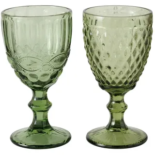 Boltze Weinglas Aurora 2er Set, grün