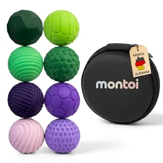 Magnetische Fidget Toys - Antistress Spielzeug mit Magnetkugeln - Focus Dots für Stressabbau und Konzentration (Grün-Lila)
