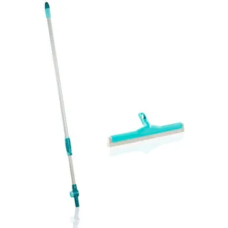 Reinigungsset, Teleskopstiel 190 Cm Mit Gelenk + Raclette-kopf Badezimmerwischer (56423-click) - Leifheit