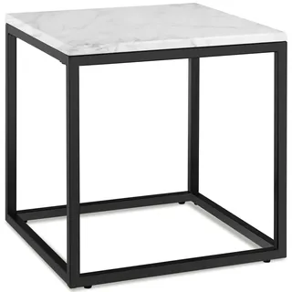 Tectake tectake® Beistelltisch, quadratisch, solides Stahlgestell, mit höhenverstellbaren Kunststofffüßen