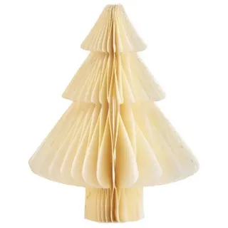 coopz Weihnachtsbaumkugel Papier Tanne Aufsteller spitz klein beige
