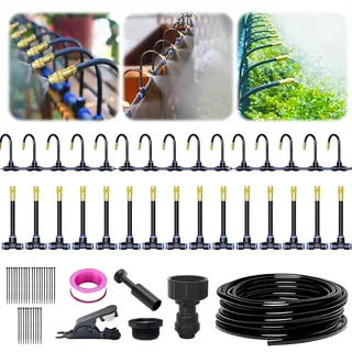 360° Gebogen BewäSserungssystem, Automatisches BewäSserungssystem Garten, Greenhouse Pflanzen, Hochbeet BewäSserung TropfbewäSserung, FüR Landschaft PflanzenbewäSserung Garten (15m)