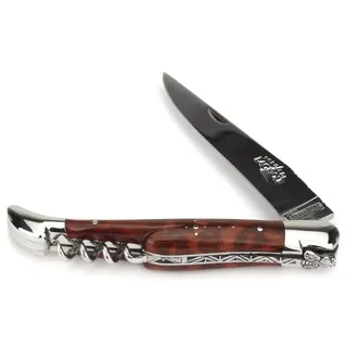 Forge de Laguiole Taschenmesser 22121 F IN AM BRI, "Collection" - Griff 12cm Amourette - Korkenzieher - Stahl glänzend