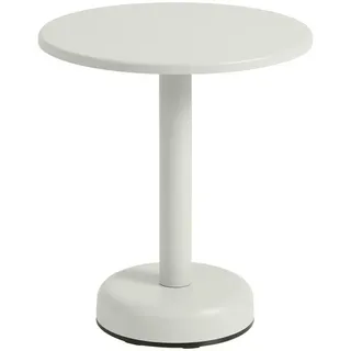 Muuto - Linear Steel Outdoor Kaffeetisch, Ø 42 x H 47 cm, grau RAL 7044