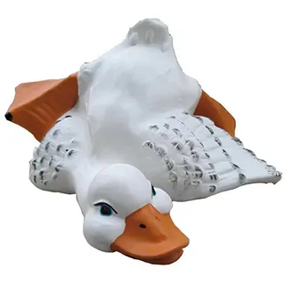 Xlmoebel Dekofigur Lebensgroße Ente aus wetterbeständigem Kunststoff für den Garten (Skulptur A215-30cm), Hergestellt in Europa beige